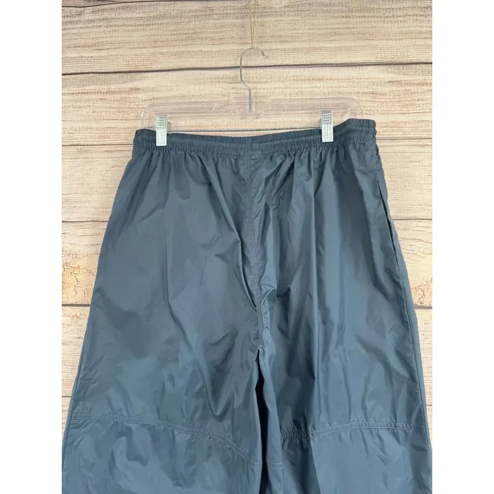 Vintage 90's Nike Rain‎ Pants Men's Size Medium Blue Nylon Elastic Waist